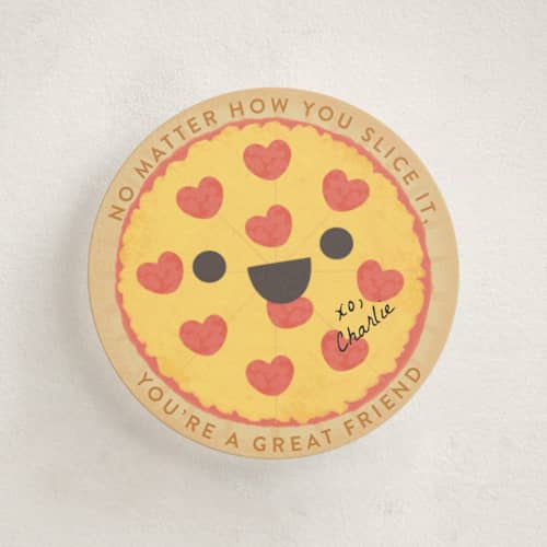 This is a pepperoni kids valentines day cards with standard by Itsy Belle Studio called slice it printing on signature in standard