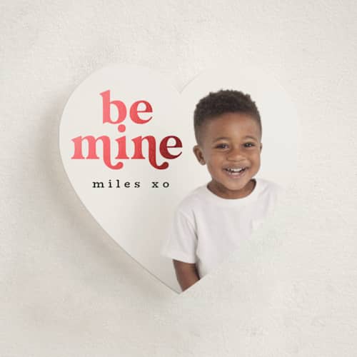 This is a ink kids valentines day cards with foil pressed by Hudson meet Rose called little heart printing on signature in standard