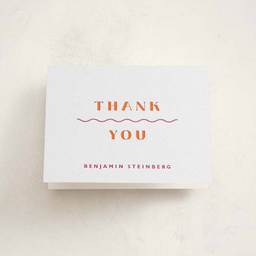 This is a marine blue bar mitzvah bat mitzvah invitations with letterpress by Olivia Raufman called tanti baci printing on coventry320 in standard