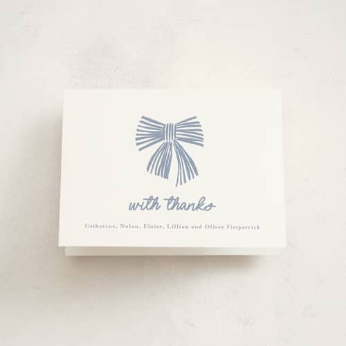 This is a snow baby thank you cards with standard by Angela Marzuki called casual hello printing on strathmore in standard