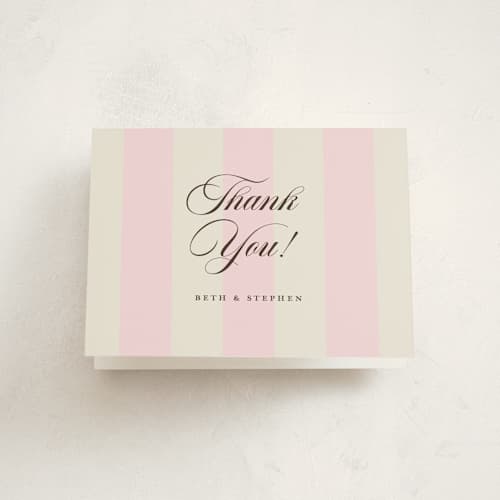This is a fragola baby thank you cards with standard by Megan Davis called gelato printing on strathmore in standard