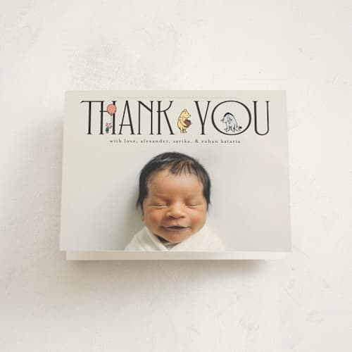 This is a ink baby thank you cards with standard by Heather Schertzer called silly old bear printing on strathmore in standard