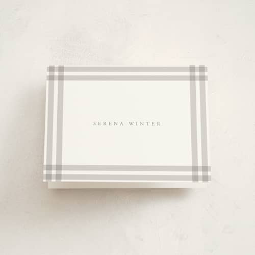 This is a gravel baby thank you cards with standard by Olivia Raufman called delightful welcome printing on strathmore in standard