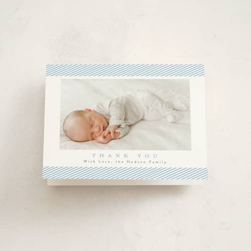This is a sky baby thank you cards with standard by Nicoletta Savod called sweet one printing on strathmore in standard