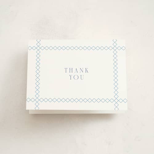 This is a sky baby thank you cards with standard by Alston Foster called baby bit printing on strathmore in standard