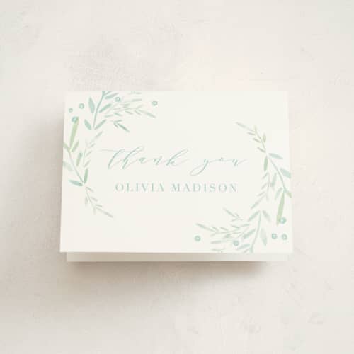 This is a sky kids thank you cards with standard by Kristie Kern called garden frame printing on strathmore in standard