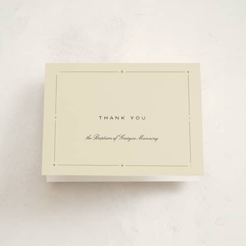 This is a willow kids thank you cards with foil pressed by Ani Somi called diamond printing on strathmore in standard