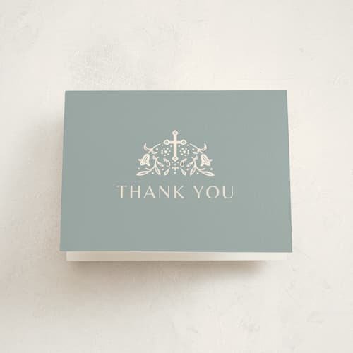 This is a bluebell kids thank you cards with standard by Stephanie Biller called delightful printing on strathmore in standard