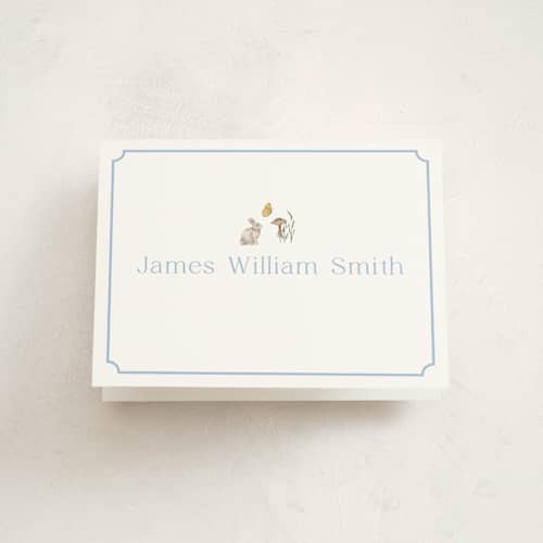 This is a bluebell kids thank you cards with standard by Megan Davis called garden printing on strathmore in standard