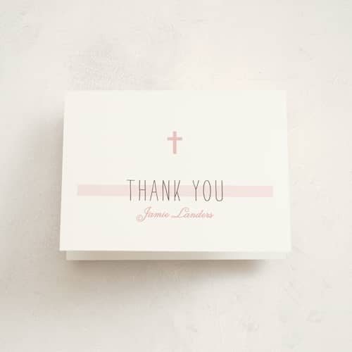 This is a carnation kids thank you cards with standard by Dennis Smith called simple communion printing on strathmore in standard
