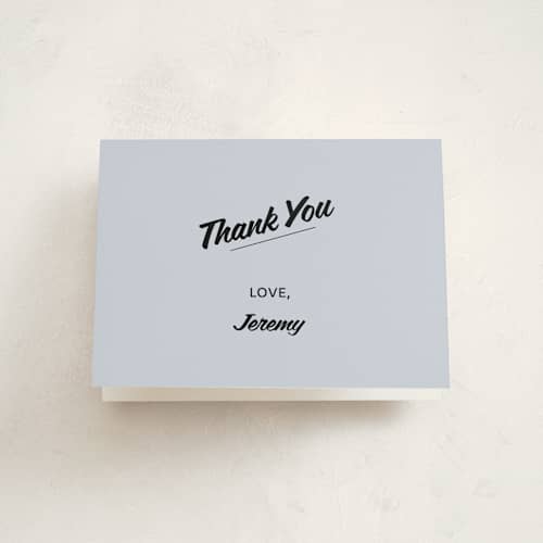 This is a sky kids thank you cards with standard by Studio Suku called courthouse printing on strathmore in standard