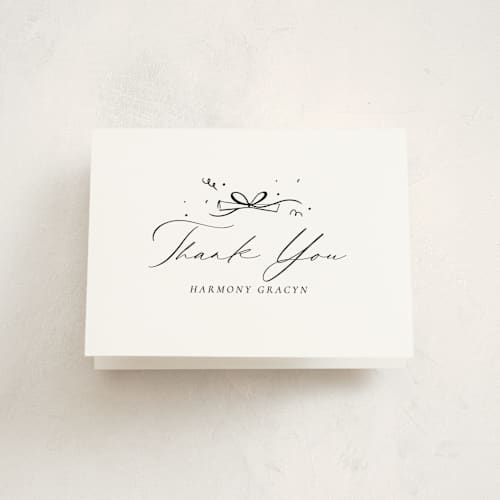 This is a quartz graduation thank you cards with standard by Becky Nimoy called arch photo printing on strathmore in standard