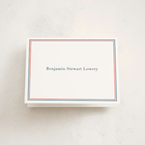 This is a navy graduation thank you cards with standard by Megan Davis called study printing on strathmore in standard