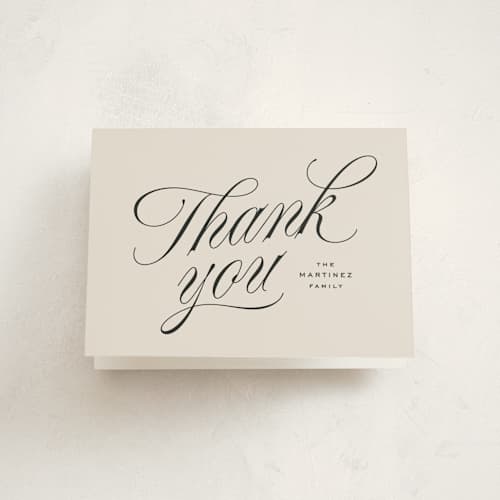 This is a parchment baby shower thank you cards with standard by Lea Delaveris called hello there printing on strathmore in standard