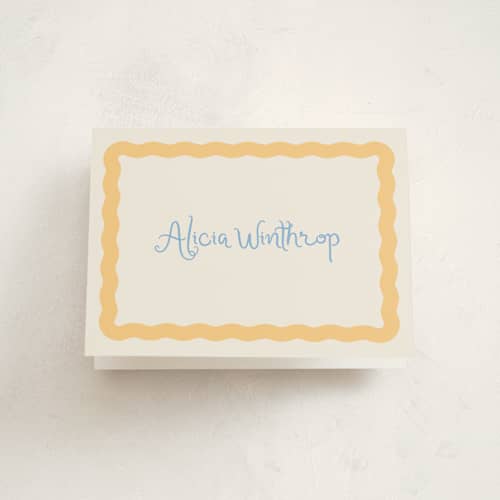 This is a melon baby shower thank you cards with standard by Megan Davis called augusta printing on strathmore in standard