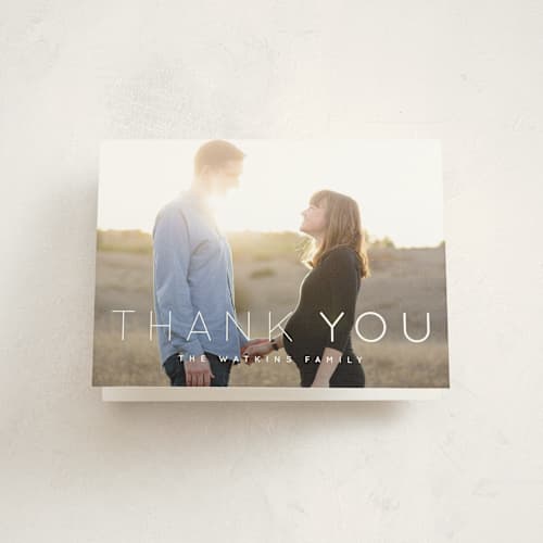 This is a cloud kids thank you cards with standard by Roxy Cervantes called coming soon printing on strathmore in standard