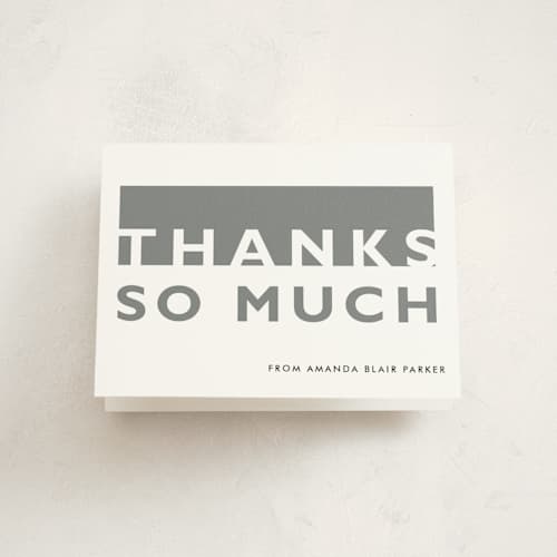 This is a cloud kids thank you cards with standard by Oma N. Ramkhelawan called bold cut printing on strathmore in standard