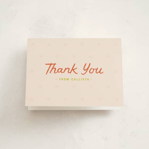 This is a citrus kids thank you cards with standard by taylorVdesign called license plate printing on strathmore in standard