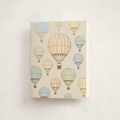 This is a pastels baby thank you cards with foil pressed by Zani van Zyl called freedom printing on strathmore in standard