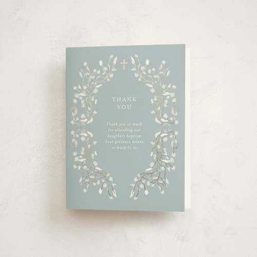This is a pool kids thank you cards with foil pressed by Jelena Vuletic called ornamenta printing on strathmore in standard