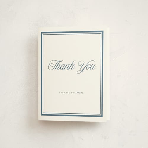 This is a carolina kids thank you cards with standard by Blustery August called lauren printing on strathmore in standard