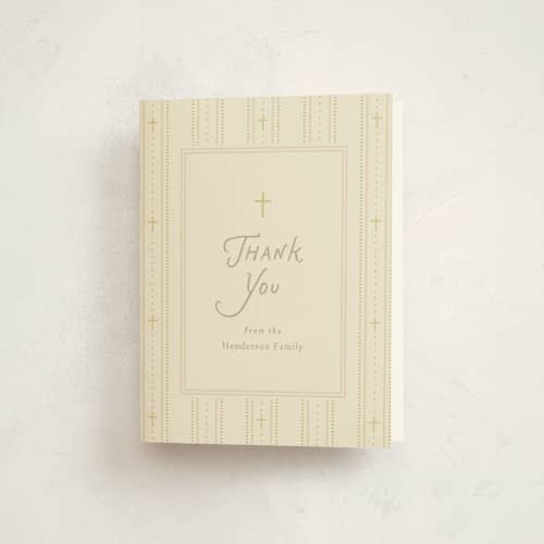 This is a parchment kids thank you cards with standard by Ellen Schlegelmilch called eloise printing on strathmore in standard