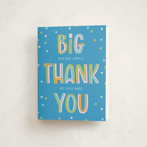 This is a pool kids thank you cards with standard by Jenna Holcomb called two do printing on strathmore in standard