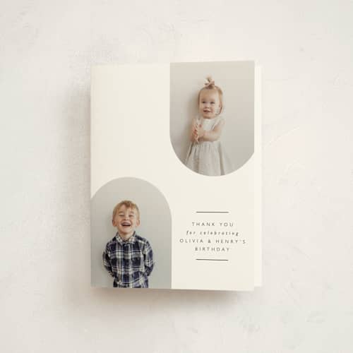 This is a ink kids thank you cards with standard by Hudson meet Rose called joint printing on strathmore in standard