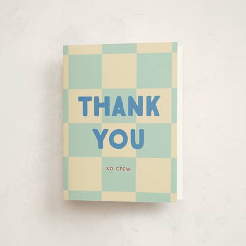 This is a frost kids thank you cards with standard by Baumbirdy called blocks printing on strathmore in standard