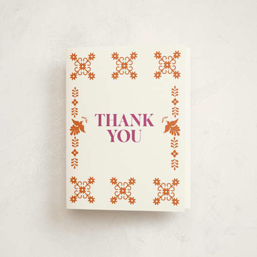 This is a gumdrop kids thank you cards with standard by Eva Tadros called let's fiesta printing on strathmore in standard