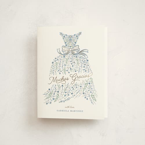 This is a midnight graduation thank you cards with foil pressed by Paper Sun Studio called in the spotlight printing on strathmore in standard