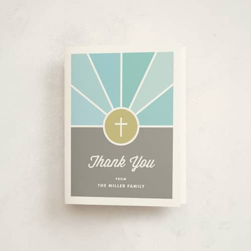 This is a sky kids thank you cards with standard by Kim Dietrich Elam called window printing on strathmore in standard