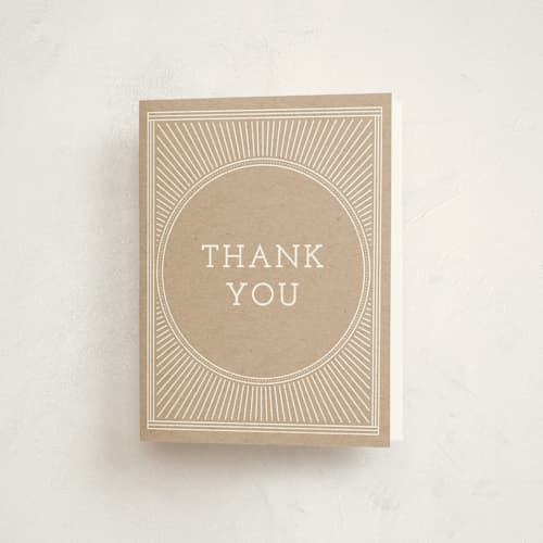 This is a natural kids thank you cards with standard by Robert and Stella called like a dove printing on strathmore in standard