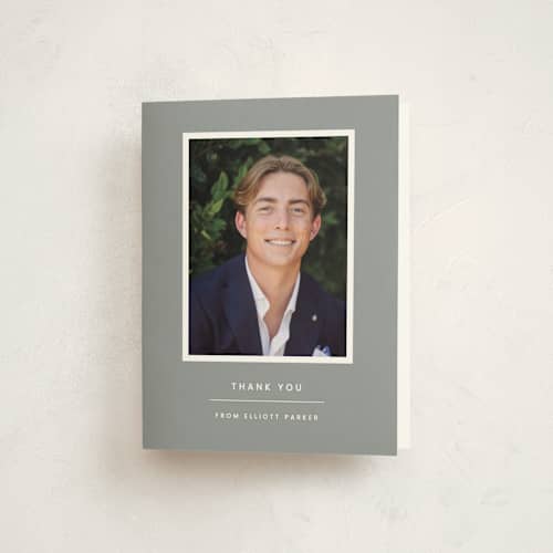 This is a cloud graduation thank you cards with standard by Sara Hicks Malone called layne printing on strathmore in standard