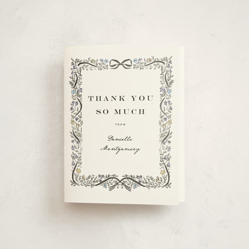This is a ink graduation thank you cards with standard by Petra Kern called floristica printing on strathmore in standard