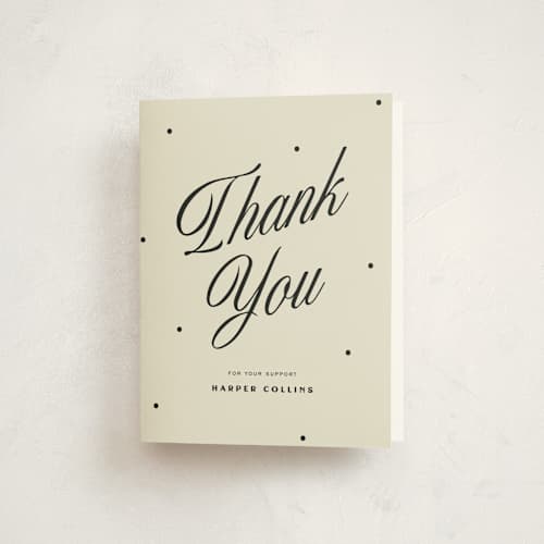 This is a butter graduation thank you cards with standard by Pixel and Hank called the modern printing on strathmore in standard