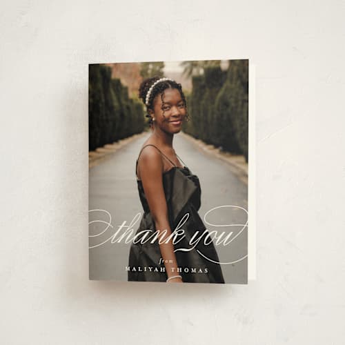This is a classic graduation thank you cards with standard by letterfix called sol printing on strathmore in standard