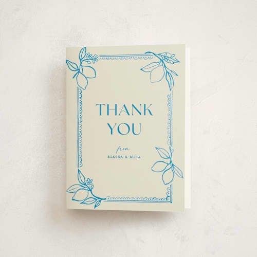 This is a ocean graduation thank you cards with standard by Pati Cascino called mediterraneo printing on strathmore in standard