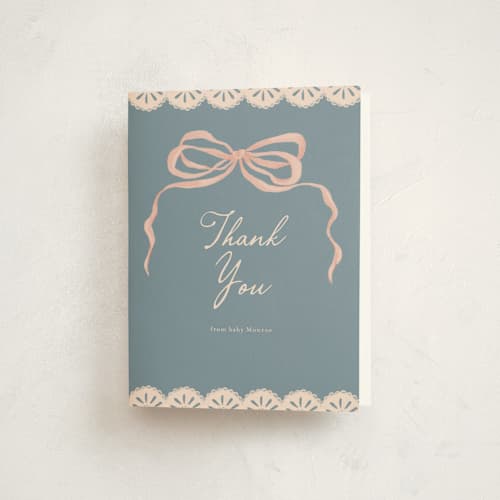 This is a juniper baby shower thank you cards with standard by Vera Lim called little berry printing on strathmore in standard