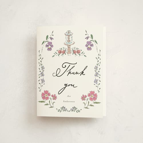 This is a icing baby shower thank you cards with standard by samovilka called rabbitandflowers printing on strathmore in standard
