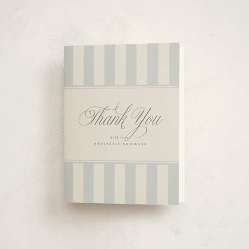 This is a sailor baby shower thank you cards with standard by Stephanie Hawkes called on board printing on strathmore in standard