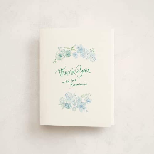 This is a breezy skies baby shower thank you cards with standard by Phrosné Barwood called paris with love printing on strathmore in standard