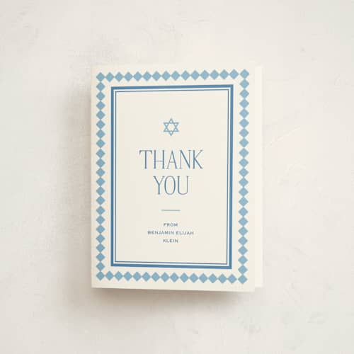 This is a sky bar mitzvah bat mitzvah invitations with standard by Carolyn MacLaren called checkers printing on strathmore in standard