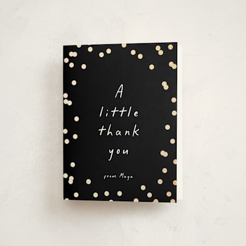 This is a midnight bar mitzvah bat mitzvah invitations with foil pressed by Erin L. Wilson called simple confetti printing on strathmore in standard