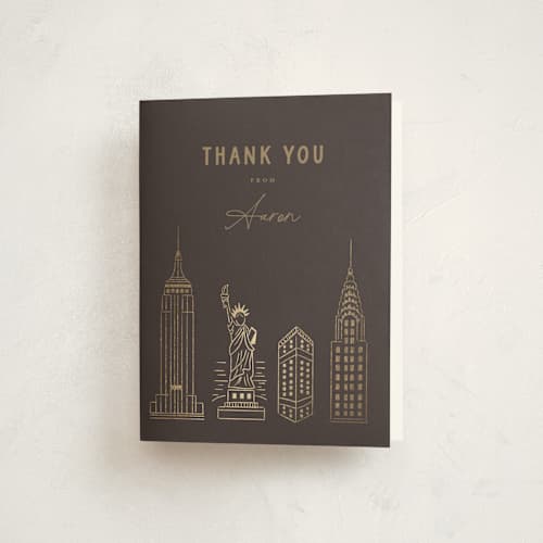 This is a beetle bar mitzvah bat mitzvah invitations with foil pressed by Teju Reval called gilded nyc printing on strathmore in standard