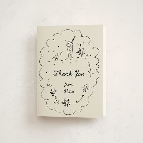 This is a sand kids thank you cards with standard by samovilka called quinceañeraparty printing on strathmore in standard