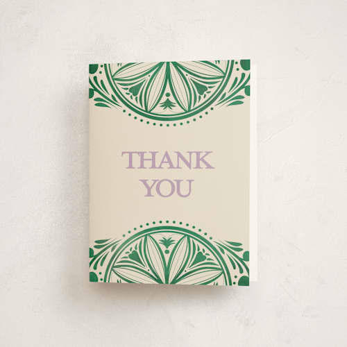 This is a viridian kids thank you cards with standard by The Savage Label called papel picado printing on strathmore in standard