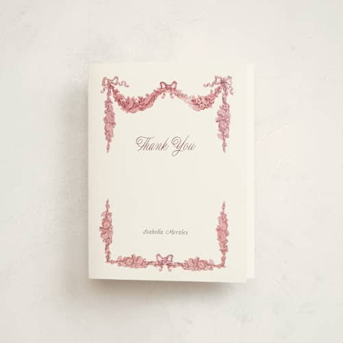 This is a carnation kids thank you cards with standard by Itsy Belle Studio called bonjour bebe printing on strathmore in standard