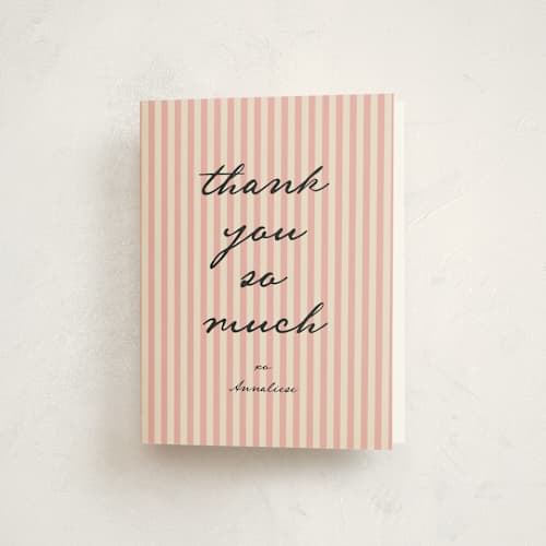 This is a bubblegum kids thank you cards with standard by Kamala Nahas called pajama party printing on strathmore in standard