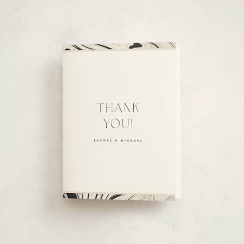This is a dove thank you cards with standard by Carolyn Nicks called marbled elegance printing on strathmore in standard